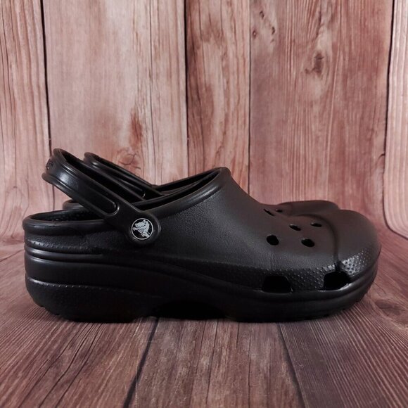 Rare Crocs Motion M10-11 W12-14 Black Capped Closed Toe Slip On Clogs Sandals - Picture 3 of 14